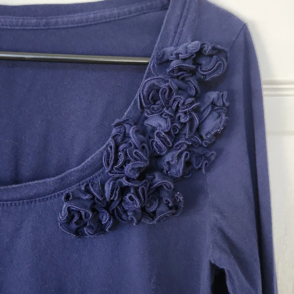 LOFT Women's Navy Blue Long Sleeve Top, Medium - Picture 2 of 4